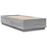 Bedframe met LED-verlichting grijs sonoma eiken 100x200 cm - thumbnail