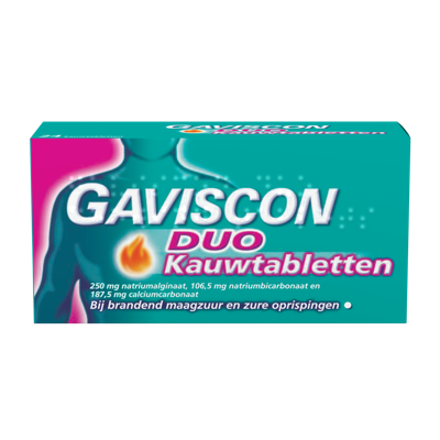 Gaviscon Duo Kauwtabletten 24st Gaviscon Duo Kauwtabletten 24st