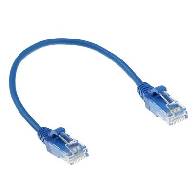 ACT DC9601 LSZH U/UTP CAT6 Datacenter Slimline Patchkabel Snagless | RJ45 Connectoren | Blauw | 1 meter