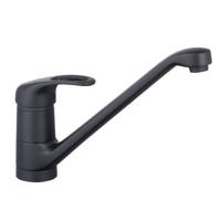 GRANDE ééngreepsmengkraan keuken, zwart-mat kraan met verlengde uitloop en draaibereik 360° keramische schijven geluidsarme, verwisselbare 40 mm-cartouche flexibele metalen aansluitslangen vo - thumbnail