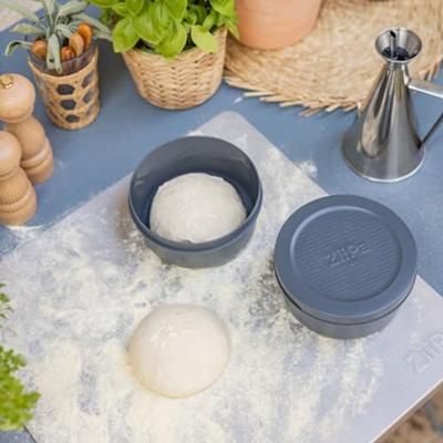 ZiiPa Pizzadeeg doos - ø 16 cm / 250 gram - Leisteen - 6 stuks