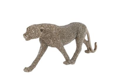 Sculptuur Panter S glinster goud polystone