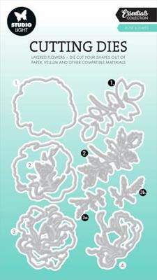 Studio Light • essentials cutting dies layered - rose & leaves