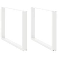 Eettafelpoten 2 st U-vormig 100x(72-73) cm staal wit - thumbnail