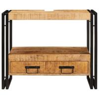 Wastafelonderkast 71 x 33 x 58 cm Massief Mango Hout, Ijzer - thumbnail