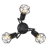 Globo Design plafondlampXara I zwart 3-lichts - 54802S-3D - thumbnail