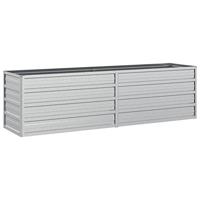 VidaXL Plantenbak verhoogd 160x40x45 cm gegalvaniseerd staal zilver - thumbnail