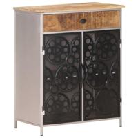 VidaXL Dressoir 60x35x75 cm ruw mangohout en ijzer - thumbnail