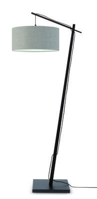GOOD&MOJO Vloerlamp 'Andes' Bamboe en Eco linnen, 176cm, kleur Lichtgrijs