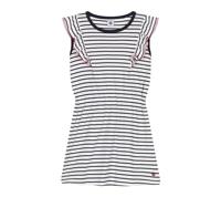 Gestroomde kinderjurk van katoen PETIT BATEAU marineblauw - thumbnail