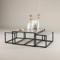 Nohr Salontafel 'Dacey' Betonlook, Set van 3 stuks - thumbnail