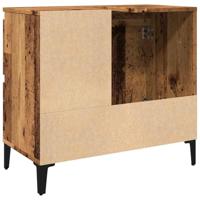 Wastafelkast 65x33x60 cm bewerkt hout oud houtkleurig - thumbnail
