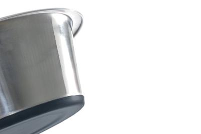 Rvs eet of drinkbakje met antislip bodem 11 cm