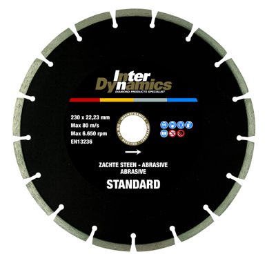 Inter Dynamics Diamantzaag Zacht Steen Standard 180mm - 315228