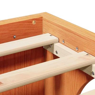 Bedframe Wasbruin 75 x 190 cm Massief grenenhout