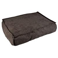 duvoplus, Rechthoekig kussen Velvet Concrete M - 76 x 56 x 13 cm, antraciet, milieuvriendelijk, 100% gerecyclede vulling, antislip bodem, comfortabele en warme slaapruimte, voor honden - thumbnail