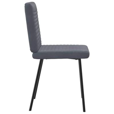 Eetkamerstoelen 6 st fluweel donkergrijs