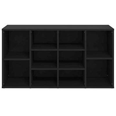 Schoenenbank 103x30x54,5 cm spaanplaat zwart