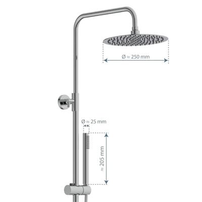 Schütte AQUADUCT Hoofddouche-Set | Thermostatische mengkraan | Chroom - 60044 Schütte AQUADUCT Hoofddouche-Set | Thermostatische mengkraan | Chroom - 60044