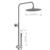 Schütte AQUADUCT Hoofddouche-Set | Thermostatische mengkraan | Chroom - 60044 - thumbnail
