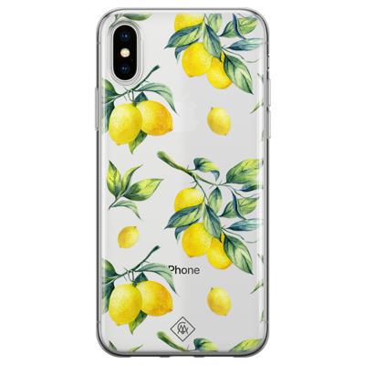 iPhone X/XS transparant hoesje - Lemons iPhone X/XS transparant hoesje - Lemons
