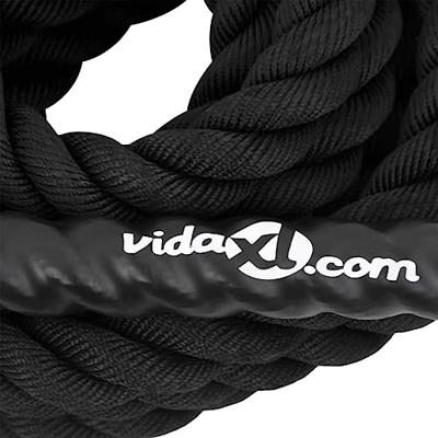 Battle rope 9 m 6,8 kg polyester zwart Battle rope 9 m 6,8 kg polyester zwart