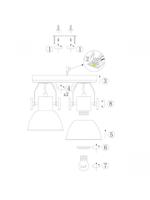 Mexlite Spot gearwood 7969w wit - thumbnail