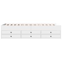 Slaapbank met lades zonder matras 90x200 cm wit - thumbnail