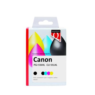 Inktcartridge Quantore alternatief tbv Canon PGI-550XL CLI-551XL zwart + 4 kleuren