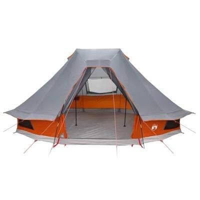 Familie Tipi Tent met dak Grijs en Oranje 466 x 310 x 240 cm