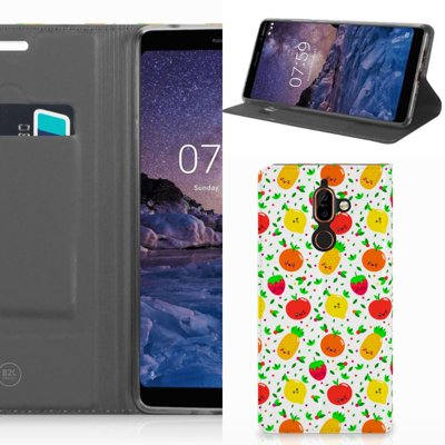 Nokia 7 Plus Flip Style Cover Fruits