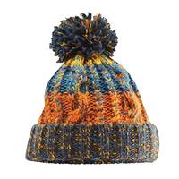 Beechfield CB486 Corkscrew Pom Pom Beanie - Retro Blues - One Size - thumbnail