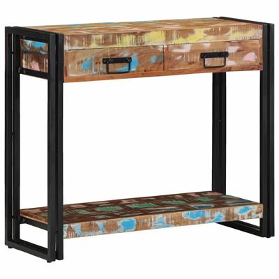 Wandtafel Multikleur 90 x 33 x 75 cm massief gerecycled hout