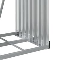 Haardhoutopslag 40x45x170 cm gegalvaniseerd staal lichtbruin - thumbnail