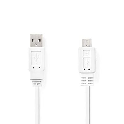 Nedis USB-Kabel | USB-A Male naar USB Micro-B Male | 480 Mbps | 1 m | 1 stuks - CCGP60410WT10 CCGP60410WT10