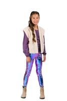 B.Nosy winter nep leren legging meisjes - paars - Luna - thumbnail