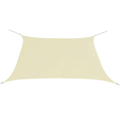 VidaXL Zonnescherm vierkant 2x2 m oxford stof crèmekleurig