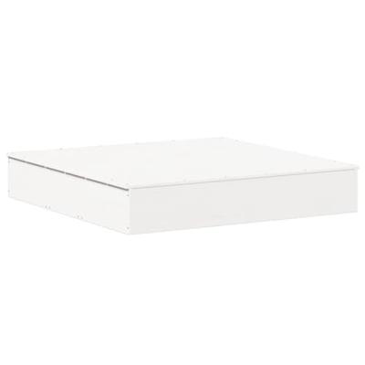 VidaXL Zandbak met deksel 111x111x19,5 cm massief grenenhout wit VidaXL Zandbak met deksel 111x111x19,5 cm massief grenenhout wit