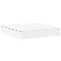 VidaXL Zandbak met deksel 111x111x19,5 cm massief grenenhout wit - thumbnail