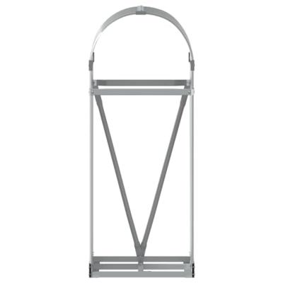 Haardhoutopslag 40x45x100 cm gegalvaniseerd staal lichtgrijs