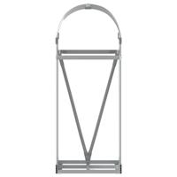 Haardhoutopslag 40x45x100 cm gegalvaniseerd staal lichtgrijs - thumbnail