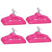VidaXL 100-delige kledinghangerset anti-slip fluweel roze - thumbnail