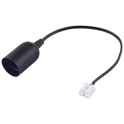 E27 lamp socket Basishouder met elektrische draadkabel kabel lengte: 28cm (zwart)