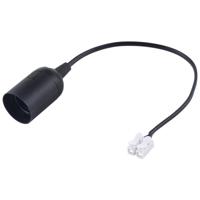 E27 lamp socket Basishouder met elektrische draadkabel kabel lengte: 28cm (zwart) - thumbnail