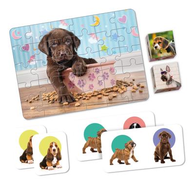 Clementoni spellendoos Edukit 4-in-1 puppies junior 36 x 26 cm