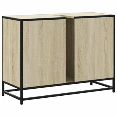 Wastafelkast Sonoma eiken 80x33x60 cm bewerkt hout