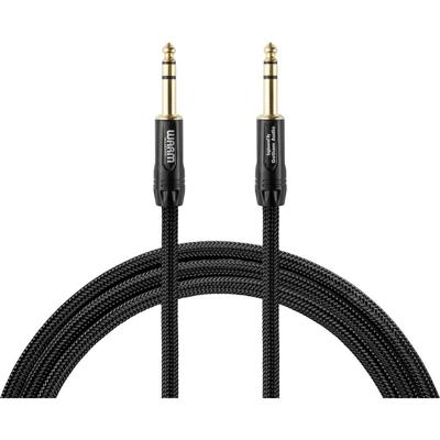 Warm Audio 55-90046 (2) Jackplug Instrumenten Aansluitkabel [1x Jackplug male 6,3 mm - 1x Jackplug male 6,3 mm] 3.00 m Zwart