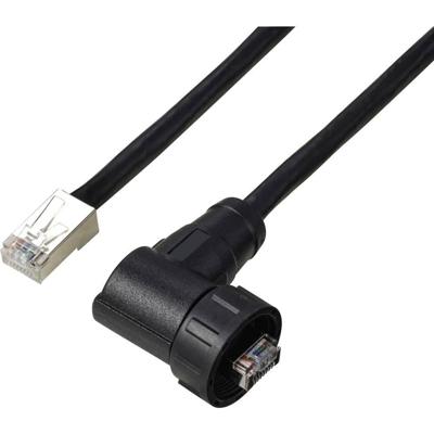 TRU COMPONENTS TC-E13T-MR6-MCD/NCA-0.5PV-S RJ45 haakse male IP67 (schroefdraad) kabel CAT6A, 0,5 m. TC-13543640 Aantal polen (sensoren) 8 Zwart 1 stuk(s)