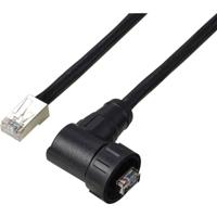 TRU COMPONENTS TC-E13T-MR6-MCD/NCA-0.5PV-S RJ45 haakse male IP67 (schroefdraad) kabel CAT6A, 0,5 m. TC-13543640 Aantal polen (sensoren) 8 Zwart 1 stuk(s) - thumbnail