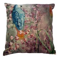 Fluwelen Kussen Charming Papegaai Blauw Roze (45 x 45 cm) - thumbnail